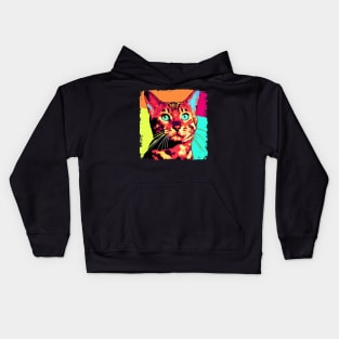 Toyger Pop Art - Cat Lover Gift Kids Hoodie